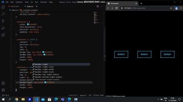 Animated button hover effected | button border slow transition effect | Using html and css смотреть онлайн