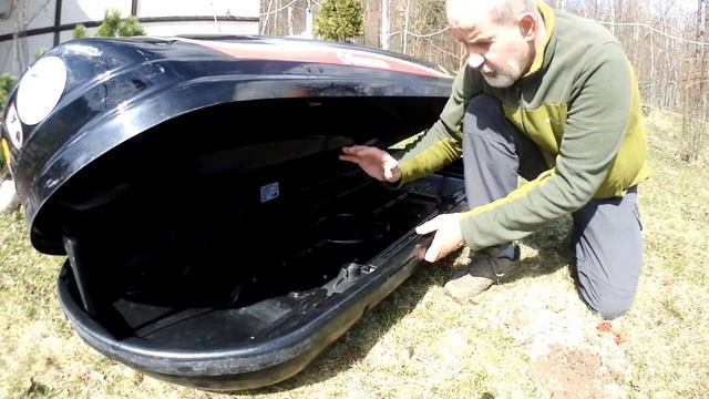 Автобокс 460 литров, макс 75 кг на крышу авто