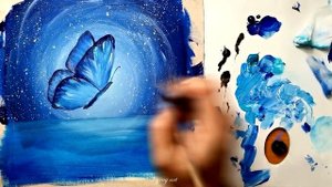 Отражение Бабочки. Рисунки акриловыми красками для начинающих