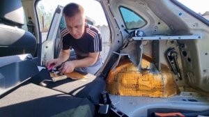 Шумоизоляция/Виброизоляция,багажника, задних арок. LADA X-ray.
