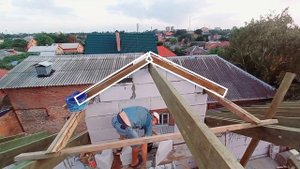 Люкарна в доме из газоблока своими руками. Ендова.
