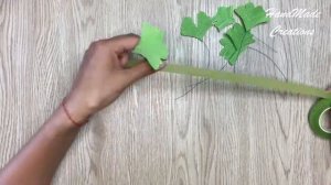 Листья гинкго билоба  из гофрированной бумаги / Ginkgo biloba leaves (Maidenhair tree)