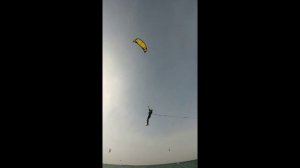 Полет на кайте за трос. Крым, Межводное, школа кайтсерфинга KiteFest Club, сентябрь 2017