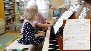 Ярослава Лемешкина, 3 года. Урок чтения с листа.