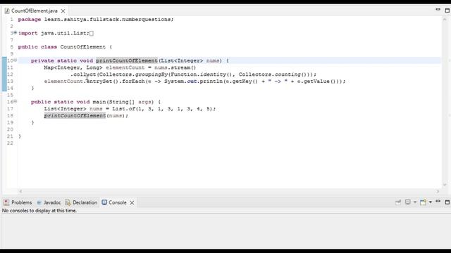 Frequency of Elements using Java Stream API