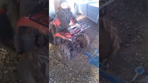 Детский квадроцикл рысь с прицепом от культиватора