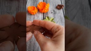 Украшение "Календула" из фоамирана Резинки для волос Цветы из фоамирана