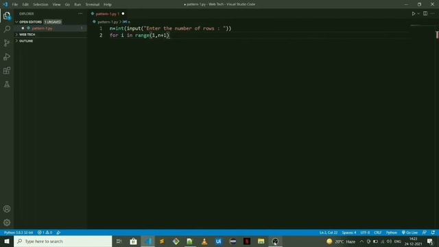 Pattern Program in Python | Basic to Advance | P1