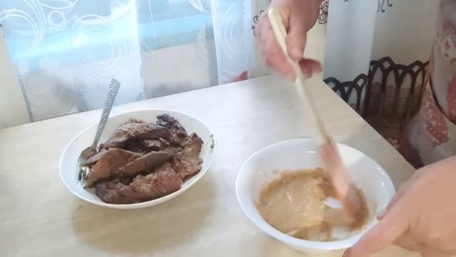 смачна печінка до гречаної каші