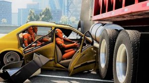 BeamNG Drive - Реалистичные автомобильные аварии и погони и ДТП. Бимка.