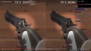 Шусс смотрит сравнение TF2 2007 года и сейчас