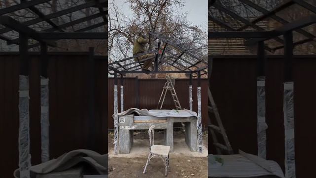 мангал под старину из бетона | артбетон