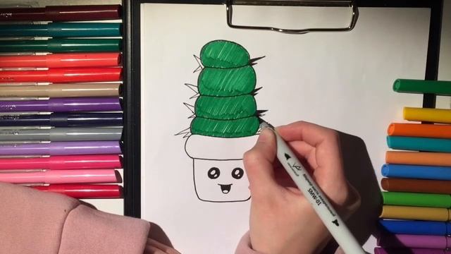 Как нарисовать КАКТУС? смотреть онлайн