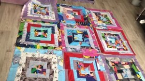 Лоскутное двухстороннее покрывало ч. 3