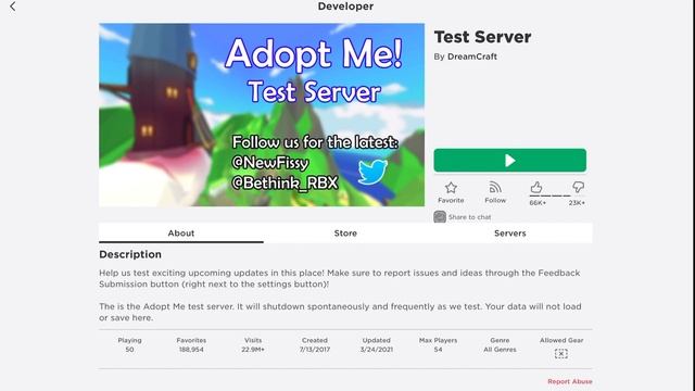 КАК ЗАЙТИ НА ТЕСТ СЕРВЕР АДОПТ МИ/ВСТРЕТИЛ РАЗРАБОТЧИКОВ/адопт ми/роблокс смотреть онлайн