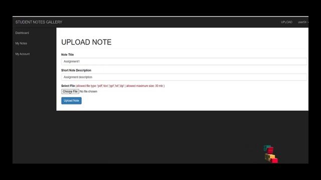 PHP Web Application Project - Student Notes Gallery - ClickMyProject