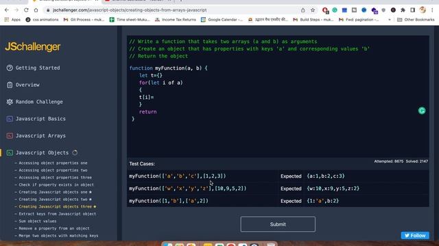Creating Javascript objects three | Javascript Challenger #8