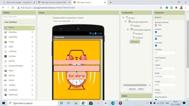 How to Create Alarm Clock App | App inventor 2 tutorial for beginners | MIT App Inventor 2