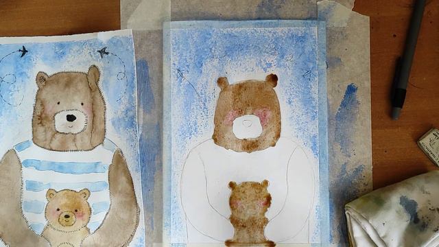 ДПИ. Открытка к 23 февраля "Медведь - защитник". Делаем со мной. смотреть онлайн