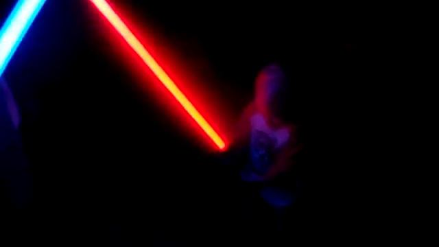 Baby Luke's 1st Light Saber Fight! смотреть онлайн