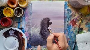 ЕЖИК В ТУМАНЕ |Рисуем гуашью вместе✌️