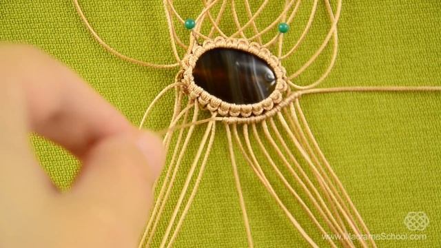 How To Make A Macrame Bracelet With Stone - Part #1
