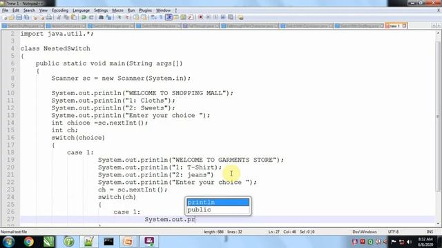 Topic 8 Nested Switch In Java Programming