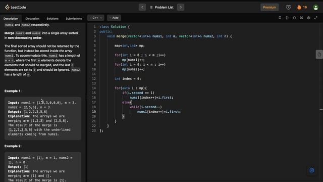 Merge Sorted Array || DSA Question  || Full explanation || C++