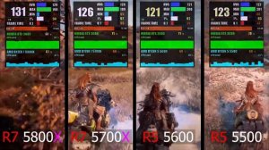 RYZEN 5 5500 vs RYZEN 5 5600 vs RYZEN 7 5700X vs RYZEN 7 5800X | Gaming Comparison