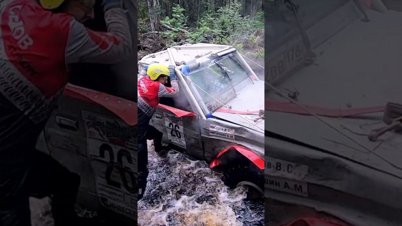 TLC 70 в реке, Прошин и Седов на чемпионате России 2021 года.           #automobile #offroad #трофи