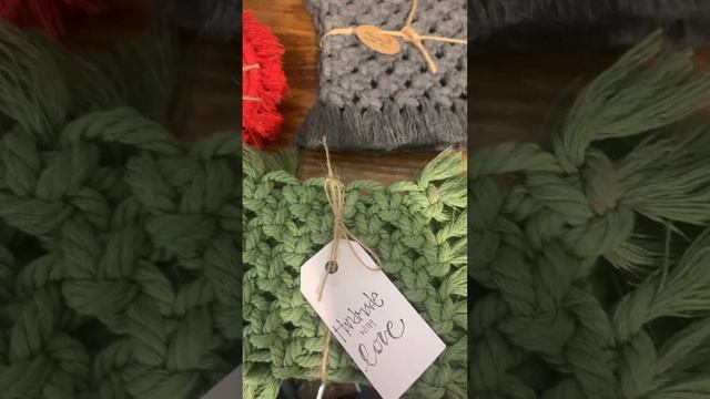 Macrame mug rugs aka coasters