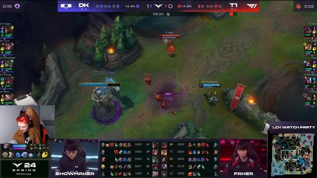 FAKER ПРОТИВ SHOWMAKER  | T1 VS DK | LCK SPRING 2024