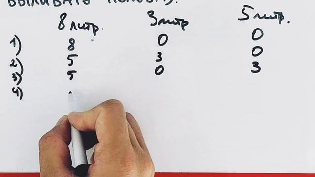 Как разделить 8 литров компота пополам, имея кастрюли на 3 и 5 литров смотреть онлайн