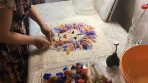 Картина из шерсти (войлока) в нарезной технике. Урок-консультация Ирины Федотов