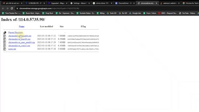 Selenium VBA Error: Unable to download chrome driver for version 115