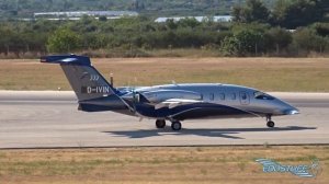 Piaggio P-180 Avanti II - Close-up Takeoff from Split Airport LDSP/SPU