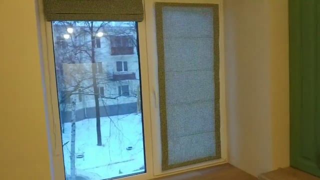 Римские шторы на каждую створку - видео обзор от первого лица