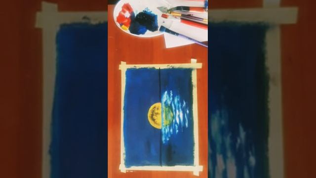 Закат на Море, как нарисовать. Sunset at sea, how to draw. смотреть онлайн