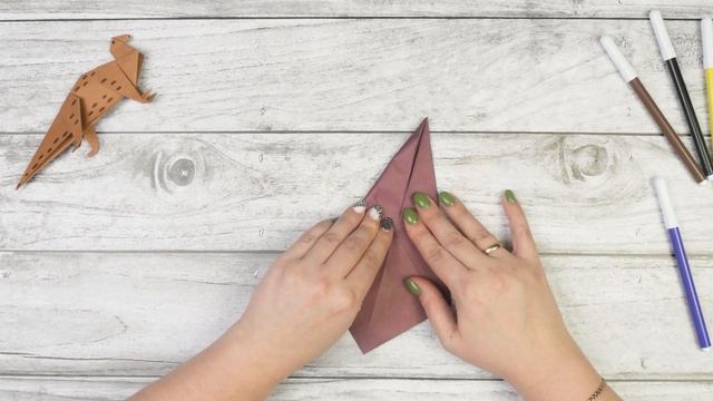 Оригами динозавр из бумаги | Origami Paper Dinosaur | DIY