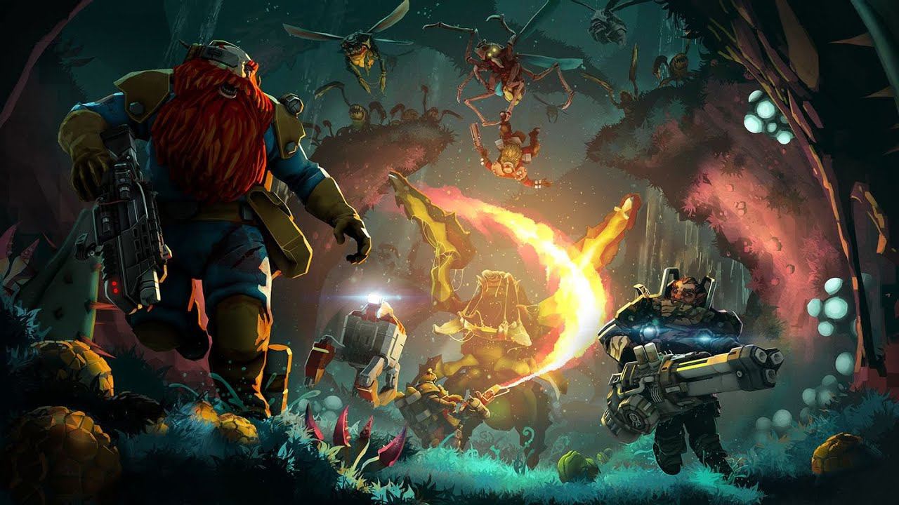 Deep Rock Galactic. Survivor. Кристаллические пещеры. 5 сложность. 4 электрических оружия
