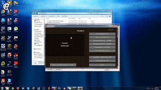 How to Install Minecraft Optifine  Shaders Mod 1.7.10  SEUS Shader Pack