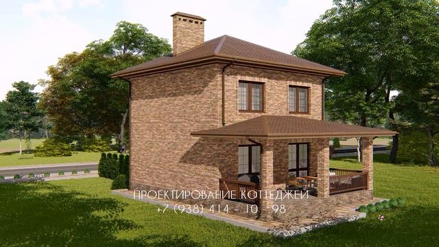 Проект двухэтажного дома 8 на 8 с балконом | SketchUp + Lumion 8 смотреть онлайн