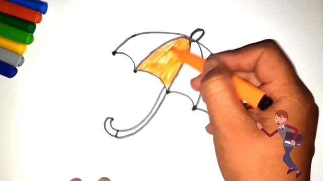 Drawing an umbrella for children / bolalar uchun soyabon chizish / Рисование Зонтик для детей смотреть онлайн