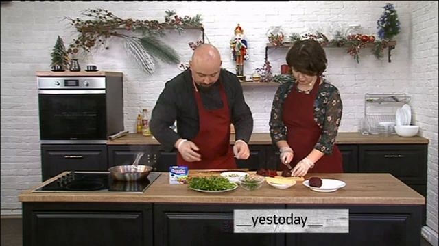 Есть today. 23.01.2019. Салат с печёной свеклой и двумя соусами смотреть онлайн