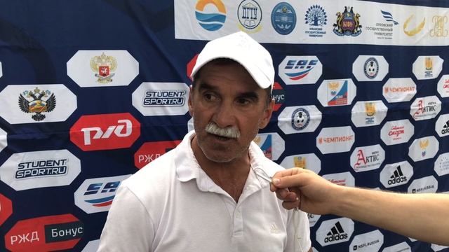 Главный тренер КБГУ Асланбек Ханцев после матча УрФУ - КБГУ (1:1) смотреть онлайн