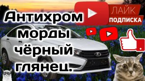 Штатный АнтиХром в Весту. (Чёрный глянец).