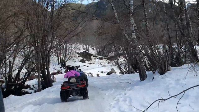Домбай.Поездка в горы на квадрациклах.
