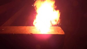 Тест смеси  перхлората калия и красной кровяной соли