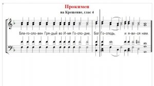 ? Прокимен на Крещение Господне, глас 4 (тенор) Благословен грядый во Имя Господне...