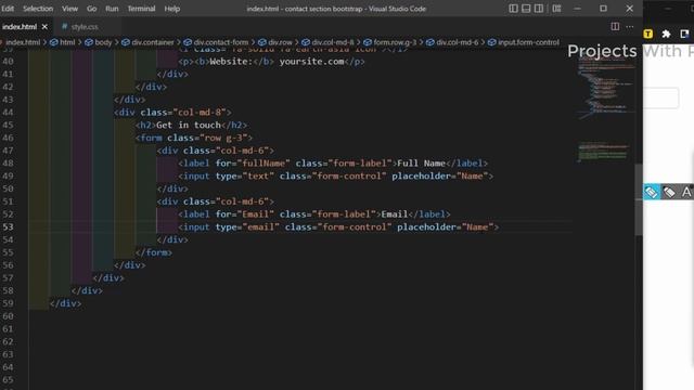 Responsive Contact Section using Bootstrap